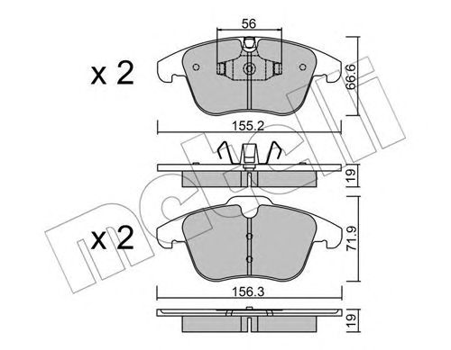 set placute frana,frana disc