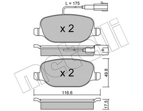 set placute frana,frana disc