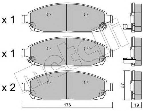 set placute frana,frana disc