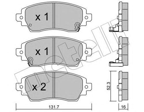 set placute frana,frana disc