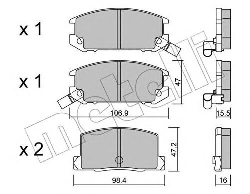 set placute frana,frana disc