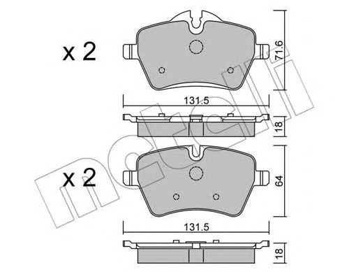 set placute frana,frana disc