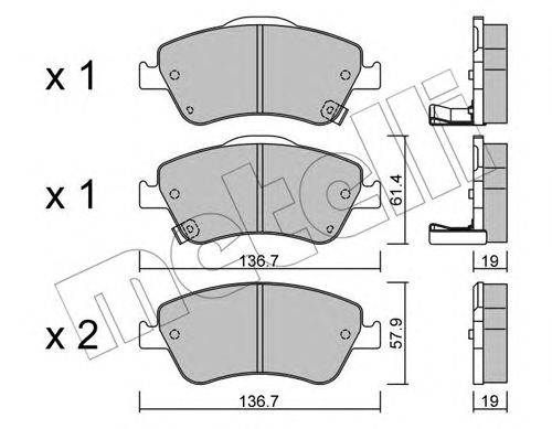 set placute frana,frana disc