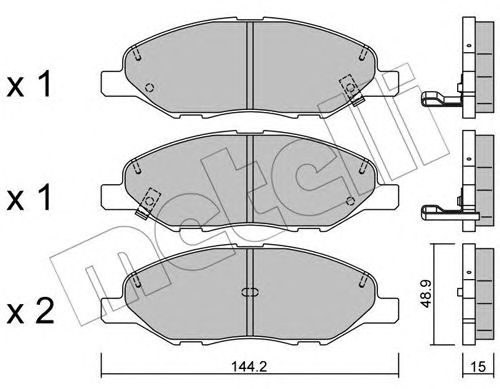 set placute frana,frana disc