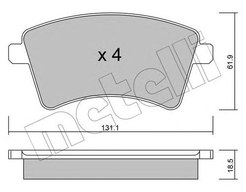 set placute frana,frana disc