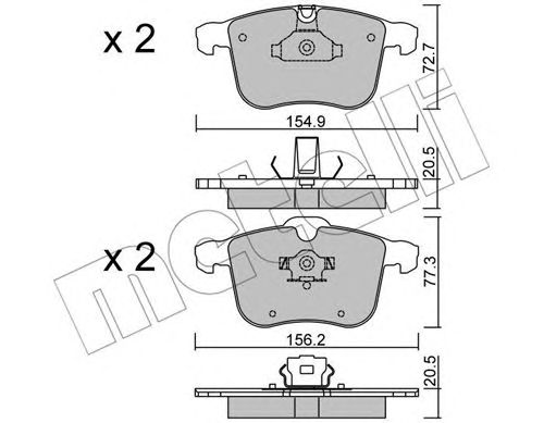 set placute frana,frana disc