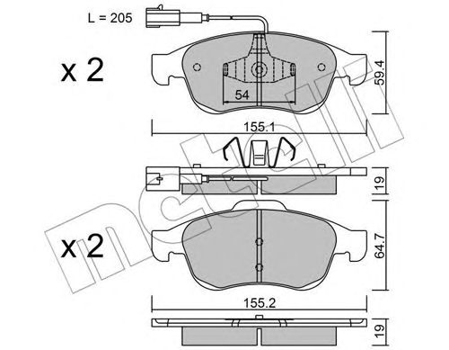 set placute frana,frana disc