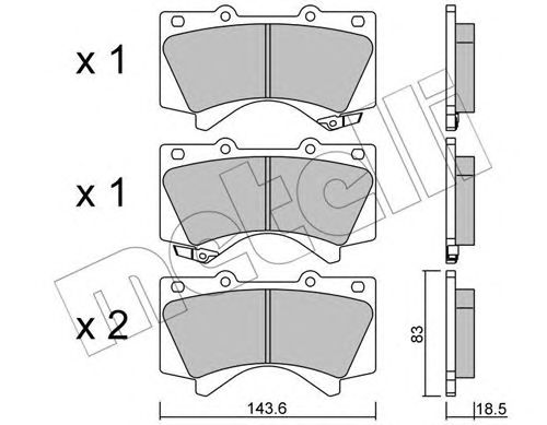 set placute frana,frana disc