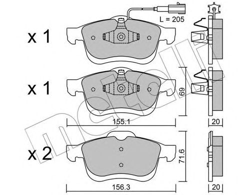 set placute frana,frana disc