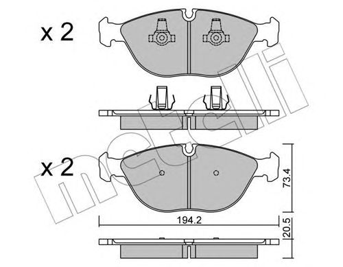 set placute frana,frana disc