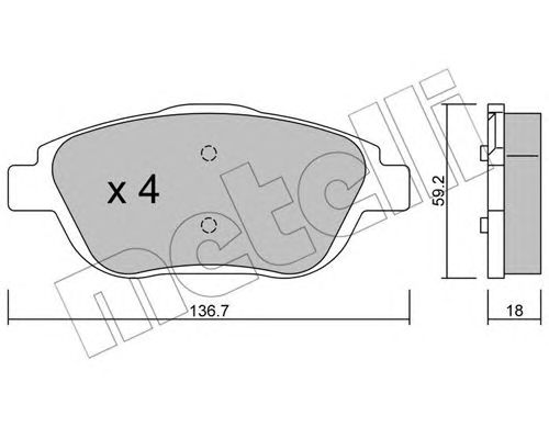 set placute frana,frana disc