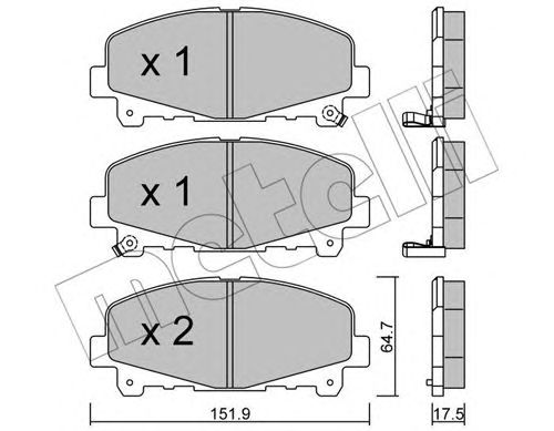 set placute frana,frana disc