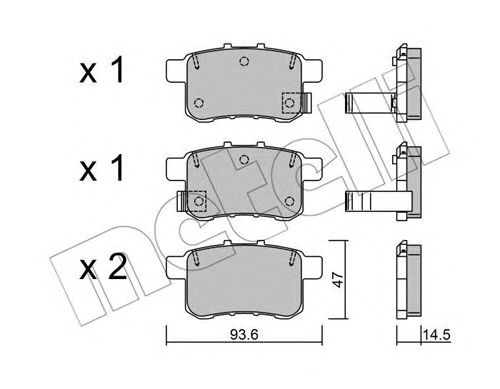 set placute frana,frana disc