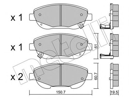 set placute frana,frana disc