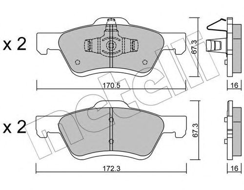 set placute frana,frana disc