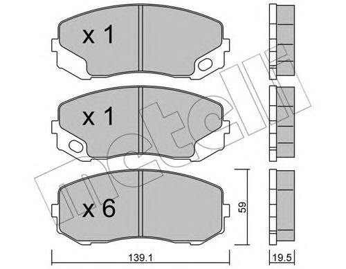 set placute frana,frana disc