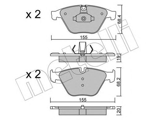 set placute frana,frana disc