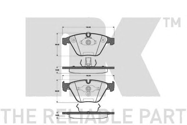 set placute frana,frana disc BMW E60/61 03-