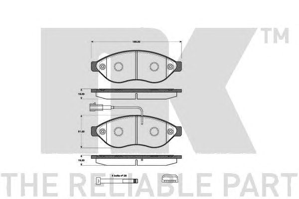 set placute frana,frana disc FIAT DUCATO 06-