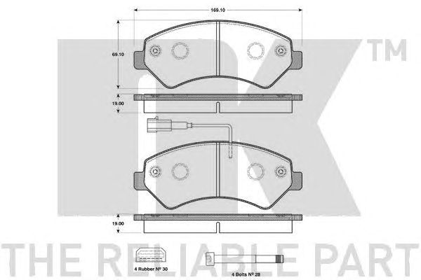 set placute frana,frana disc