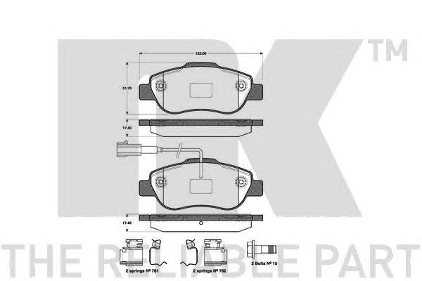 set placute frana,frana disc