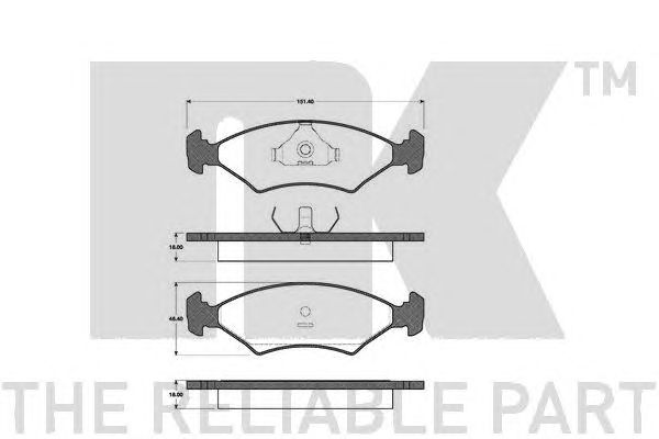 set placute frana,frana disc FORD ESCORT