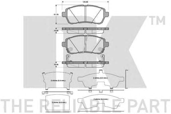 set placute frana,frana disc