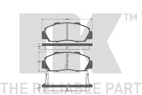 set placute frana,frana disc