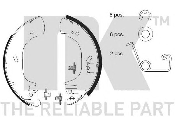 Set saboti frana FORD TRANSIT 8/91-7/94 15 28065