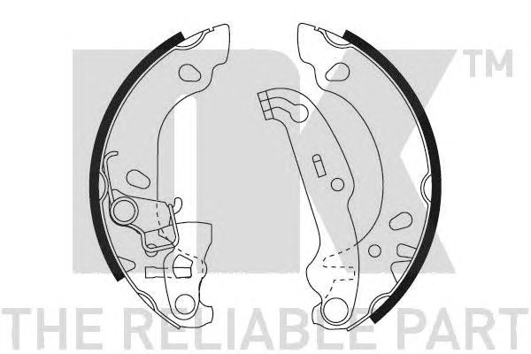 Set saboti frana FORD FIESTA 1,0-1,6 96- 180X32