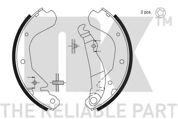 Set saboti frana OPEL KADETT 1,6-1,7D 79-91 ASCONA