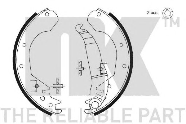 Set saboti frana OPEL KADETT D/E COMBI/ RECORD E 2