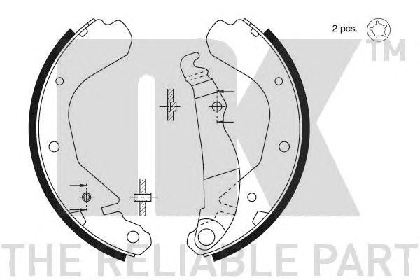 Set saboti frana OPEL KADETT E 1,3-1,4 20028