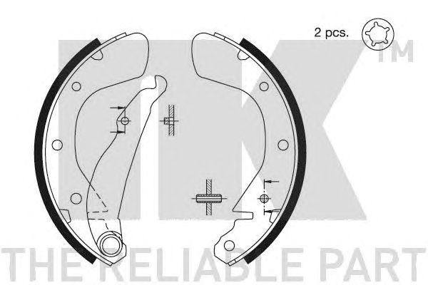 Set saboti frana OPEL ASTRA F/CORSA A/B/TIGRA 200X29