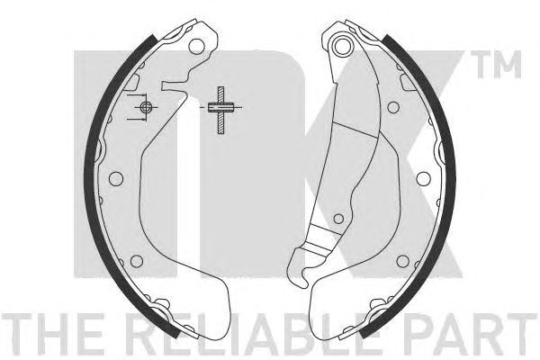 Set saboti frana OPEL CORSA C 00- fara ABS 200X29