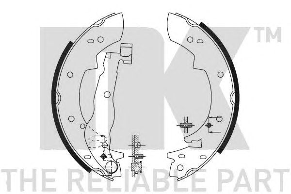 Set saboti frana SUZUKI SAMURAI 1,9D 98-04 228,6 X 40