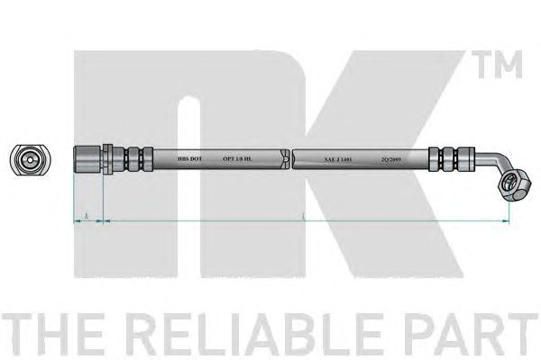 Furtun frana TOYOTA LAND CRUISER 3,0-4,2 TD 96- 248 MM