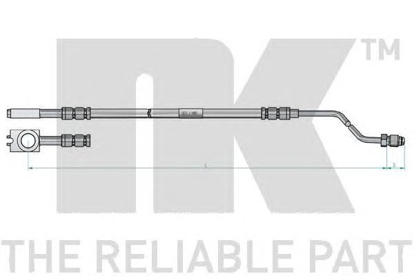 Furtun frana VW POLO 95-01 560MM