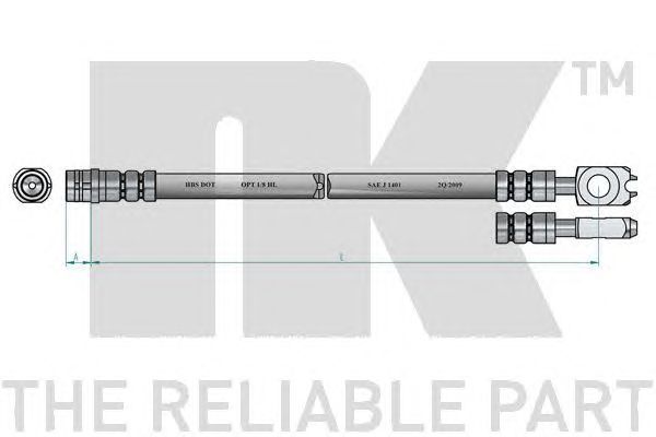 Furtun frana VW GOLF/BORA/NEW BEETLE 98-10 465MM