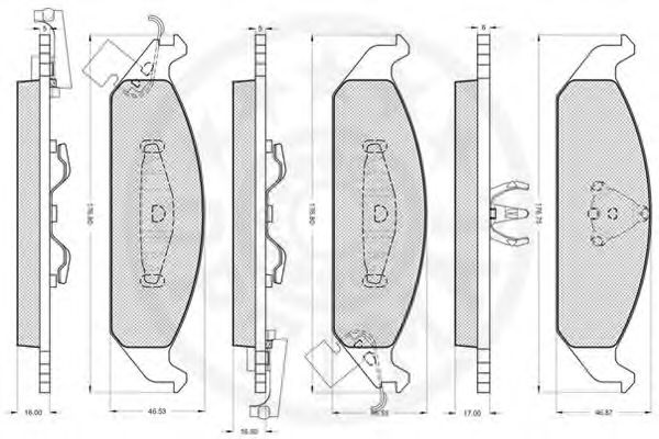 set placute frana,frana disc