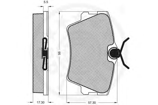 set placute frana,frana disc