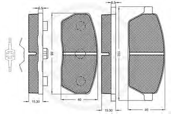 set placute frana,frana disc