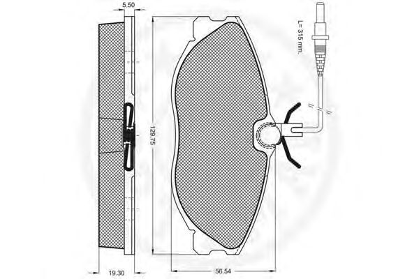 set placute frana,frana disc