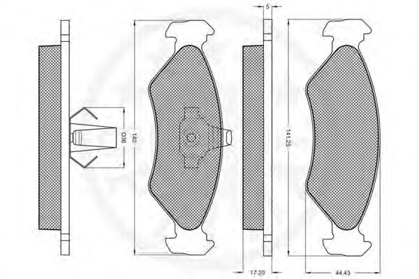 set placute frana,frana disc