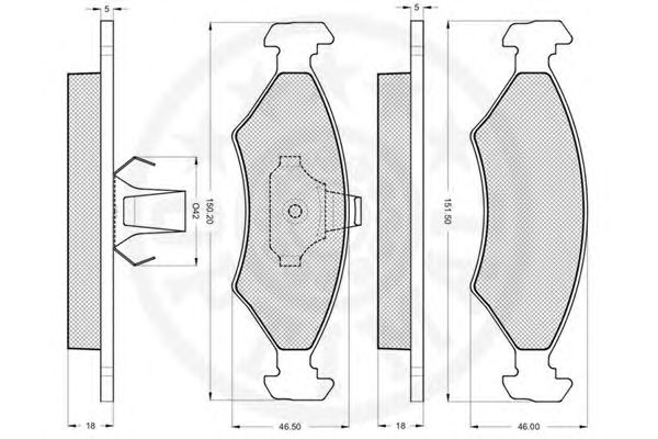 set placute frana,frana disc