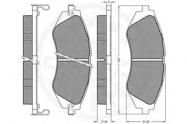 set placute frana,frana disc