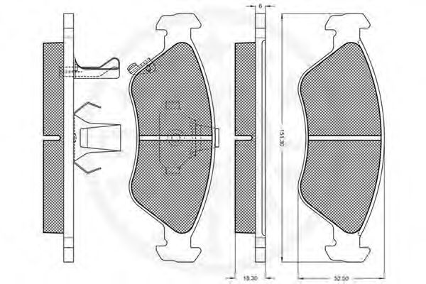 set placute frana,frana disc