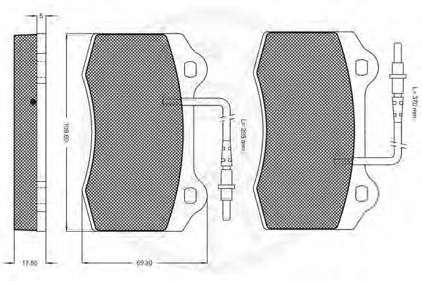 set placute frana,frana disc