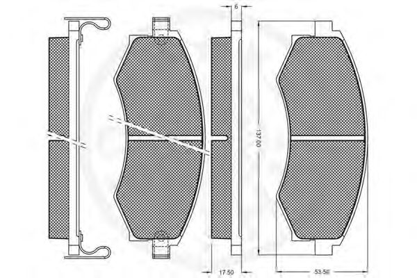 set placute frana,frana disc