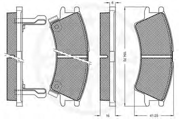 set placute frana,frana disc